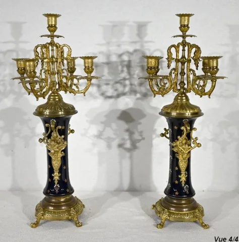 Importante Garniture de Cheminée en Bronze Doré – Fin XIXe