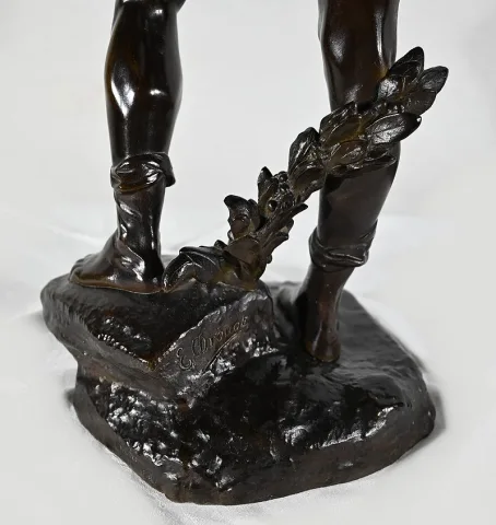 Important Bronze « Allégorie de la Poésie », d’ E. Drouot – 1900