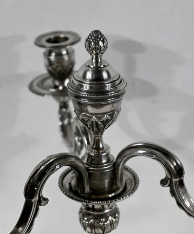 シルバープレート燭台ペア