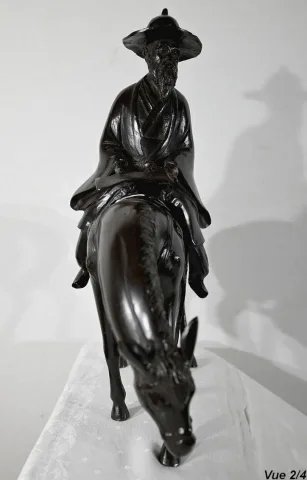 Ensemble en Bronze « Le Cavalier », Chine - Fin XIXe