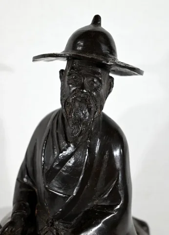 Ensemble en Bronze « Le Cavalier », Chine - Fin XIXe