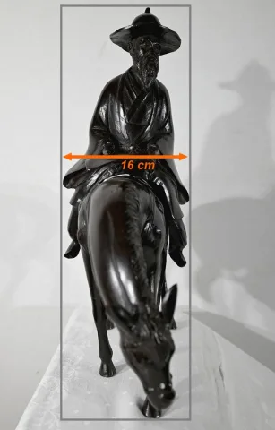 Ensemble en Bronze « Le Cavalier », Chine - Fin XIXe