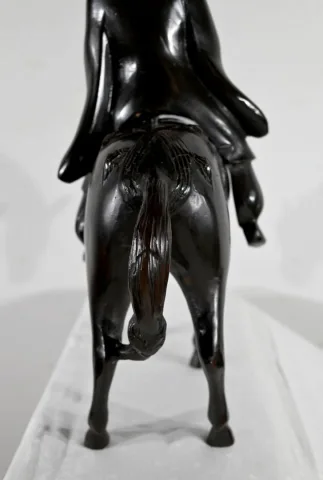 Ensemble en Bronze « Le Cavalier », Chine - Fin XIXe