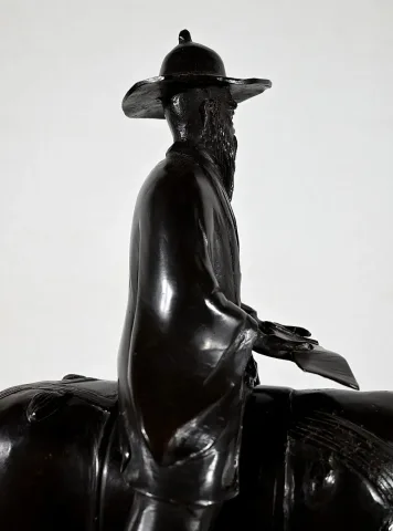 Ensemble en Bronze « Le Cavalier », Chine - Fin XIXe