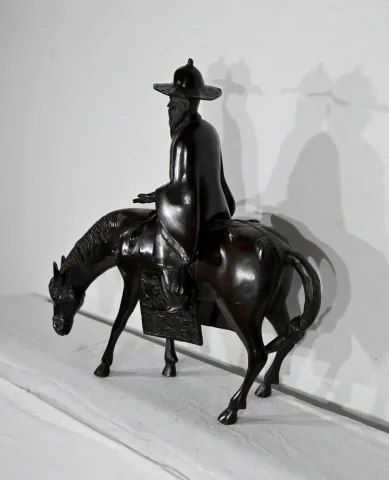 Ensemble en Bronze « Le Cavalier », Chine - Fin XIXe