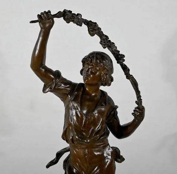 SPELTER-STATUETTE von AUGUSTE MOREAU