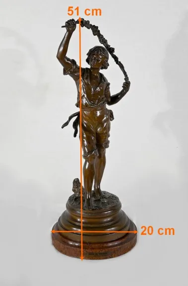 SPELTER-STATUETTE von AUGUSTE MOREAU