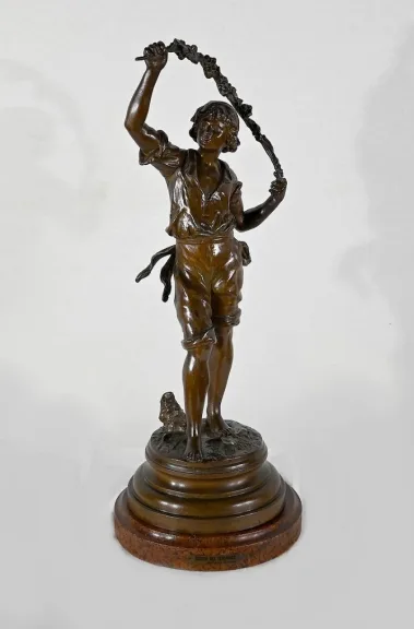 SPELTER-STATUETTE von AUGUSTE MOREAU