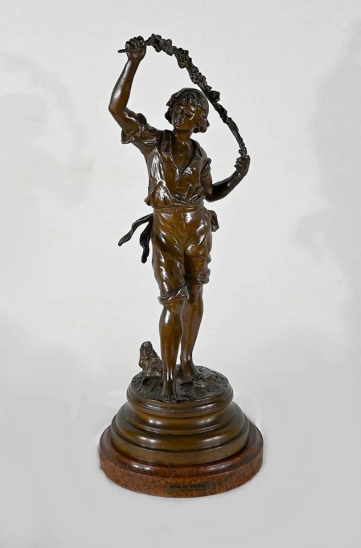 Important Régule « Retour des Vendanges », d’A. Moreau – Fin XIXe