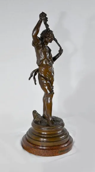SPELTER-STATUETTE von AUGUSTE MOREAU