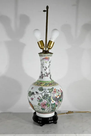 Importante Lampe en Porcelaine de Chine – 1960