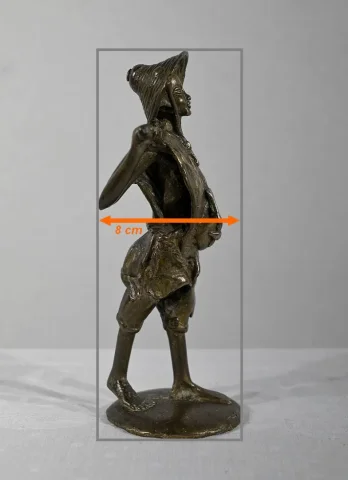 Bronze « Le Paysan Indochinois », Asie – Début XXe