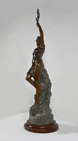 SPELTER STATUETTE by L. HOTT