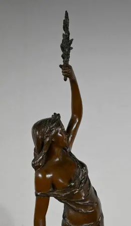 SPELTER STATUETTE by L. HOTT