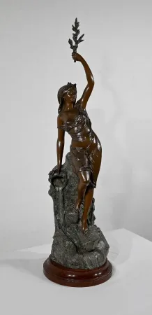 SPELTER STATUETTE by L. HOTT