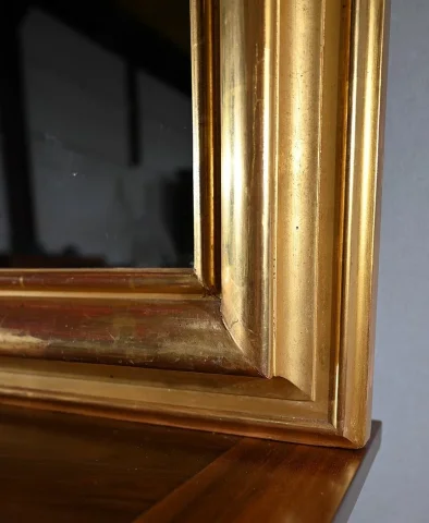 Important Miroir Doré à la feuille d’Or, époque Louis-Philippe – Milieu XIXe