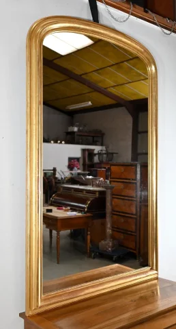 Important Miroir Doré à la feuille d’Or, époque Louis-Philippe – Milieu XIXe
