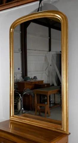 Important Miroir Doré à la feuille d’Or, époque Louis-Philippe – Milieu XIXe