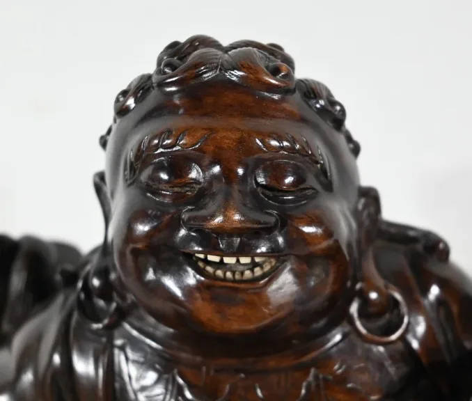 Ensemble Bouddha et son plateau en Palissandre, Chine – Fin XIXe