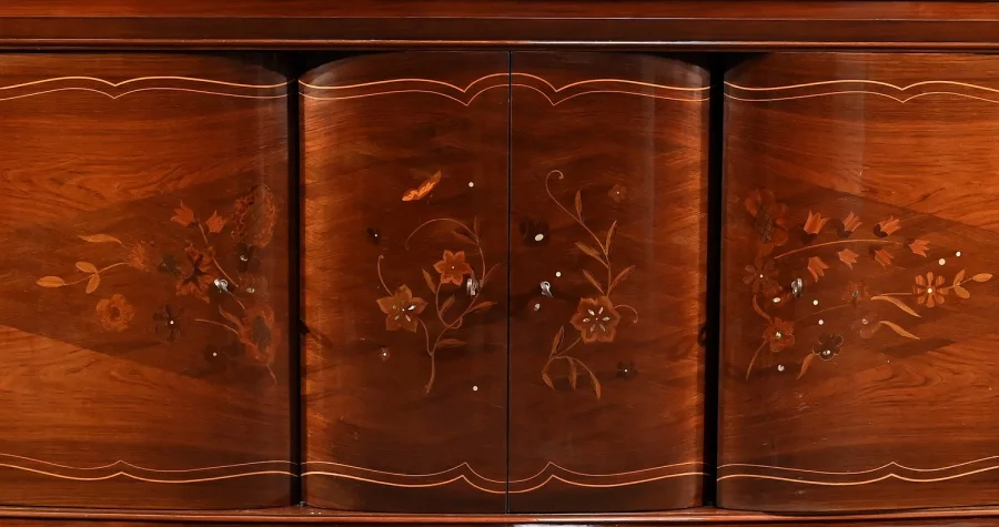 Enfilade 5 portes en Palissandre de Rio, attribuée à J.Leleu, Art Deco – 1940
