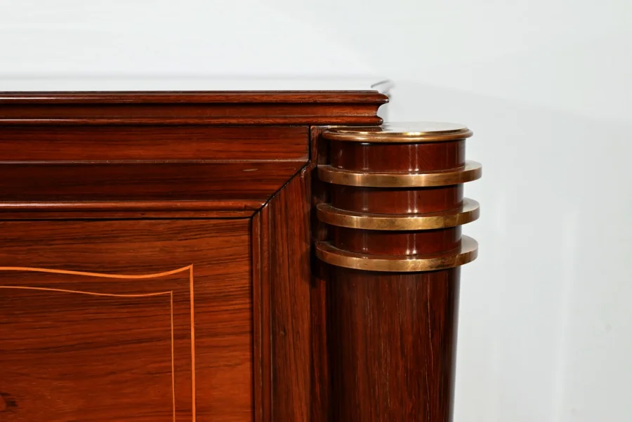 Enfilade 5 portes en Palissandre de Rio, attribuée à J.Leleu, Art Deco – 1940