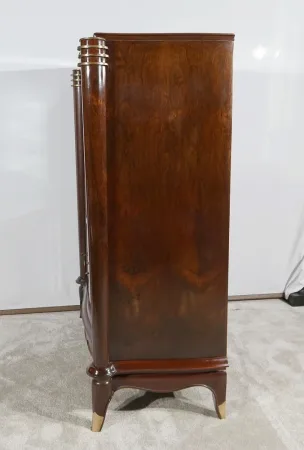 Meuble Vitrine en Palissandre de Rio, attribué à J. Leleu, Art Déco – 1940