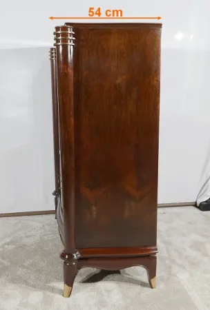 Meuble Vitrine en Palissandre de Rio, attribué à J. Leleu, Art Déco – 1940