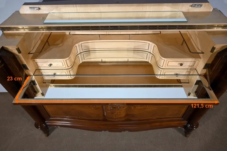 Buffet Bar en Palissandre de Rio, attribué à J.Leleu, Art Déco – 1940