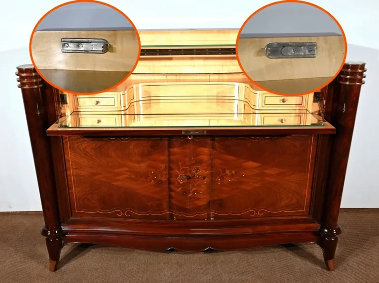 Buffet Bar en Palissandre de Rio, attribué à J.Leleu, Art Déco – 1940