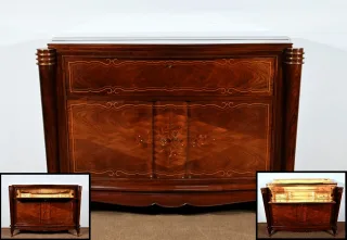 Buffet Bar en Palissandre de Rio, attribué à J.Leleu, Art Déco – 1940