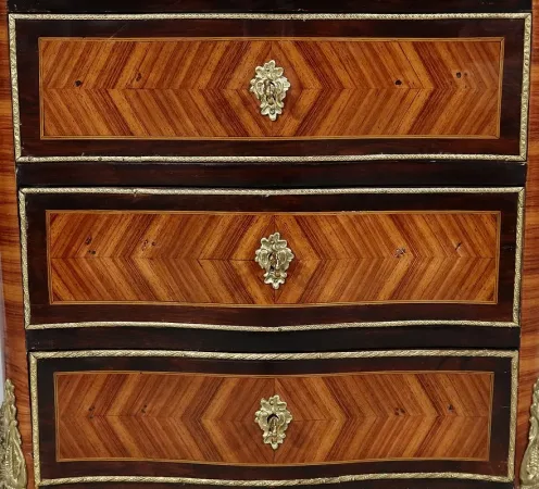 Secrétaire Semainier en Bois Précieux, époque Napoléon III – Milieu XIXe