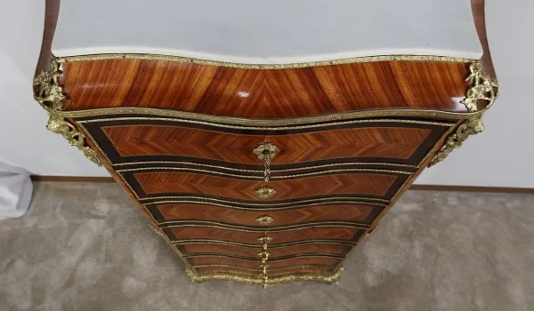 Secrétaire Semainier en Bois Précieux, époque Napoléon III – Milieu XIXe