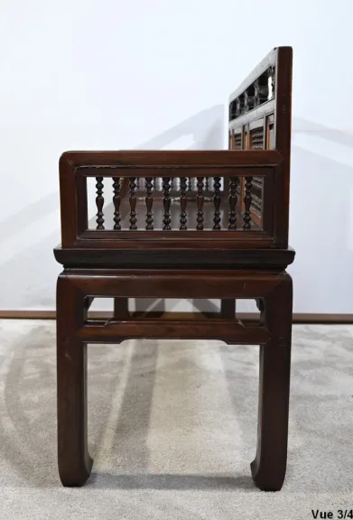Petite Banquette Indochinoise en Palissandre – Fin XIXe