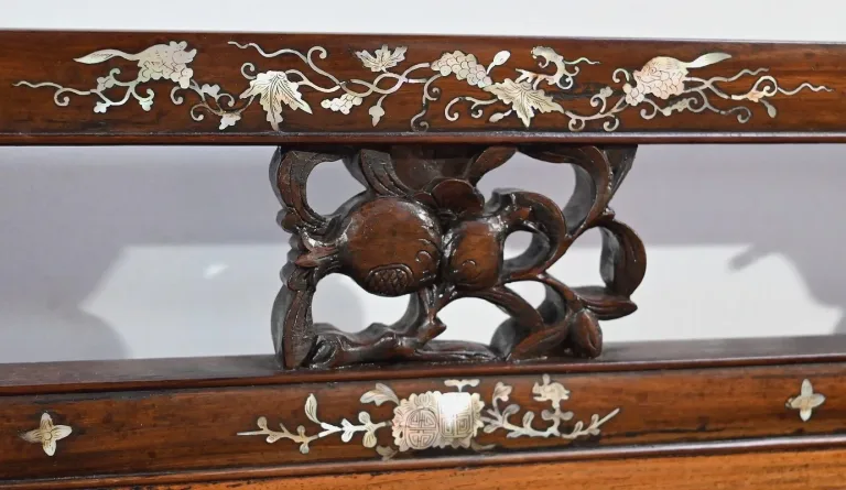 Petite Banquette Indochinoise en Palissandre – Fin XIXe