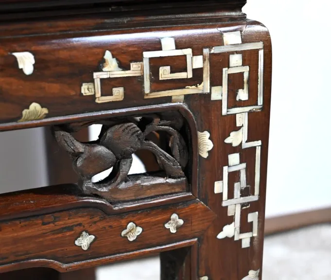 Petite Banquette Indochinoise en Palissandre – Fin XIXe