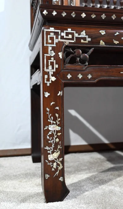 Petite Banquette Indochinoise en Palissandre – Fin XIXe