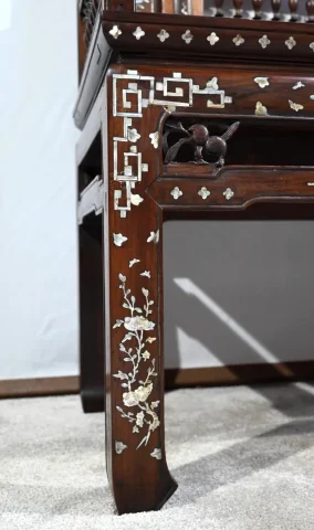 Petite Banquette Indochinoise en Palissandre – Fin XIXe
