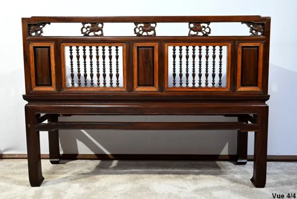 Petite Banquette Indochinoise en Palissandre – Fin XIXe