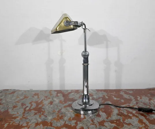 Lampe de Bureau en Métal, d’après le modèle Pirouett’, Art déco  – 1930