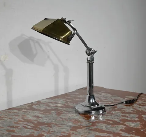 Lampe de Bureau en Métal, d’après le modèle Pirouett’, Art déco  – 1930