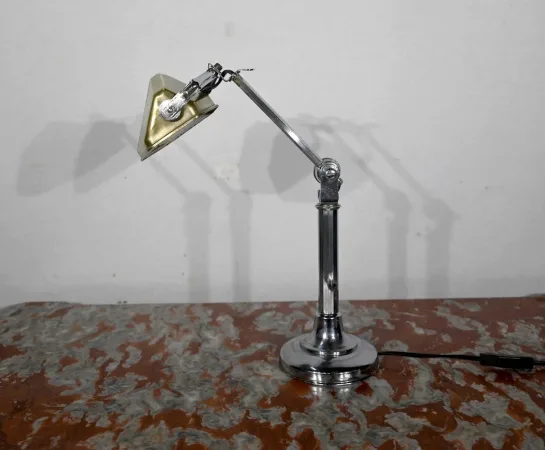 Lampe de Bureau en Métal, d’après le modèle Pirouett’, Art déco  – 1930