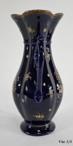 Vase en Faïence Bleu Nuit, « Fives Lille » - Début XXe