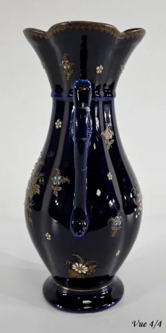 Vase en Faïence Bleu Nuit, « Fives Lille » - Début XXe