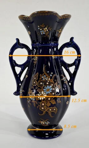 Vase en Faïence Bleu Nuit, « Fives Lille » - Début XXe