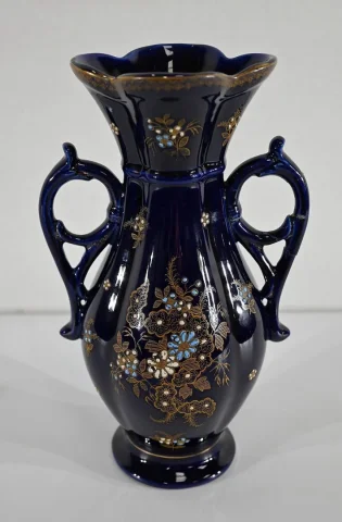 Vase en Faïence Bleu Nuit, « Fives Lille » - Début XXe