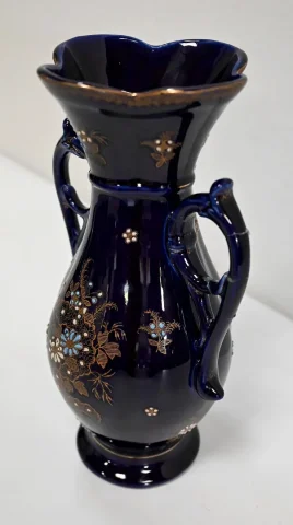 Vase en Faïence Bleu Nuit, « Fives Lille » - Début XXe