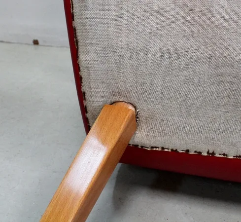 Fauteuil en Hêtre, goût Baumann – 1950 / 1960