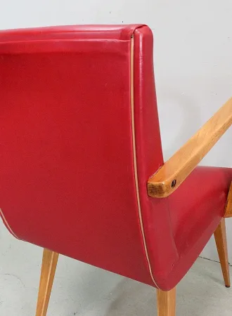 Fauteuil en Hêtre, goût Baumann – 1950 / 1960