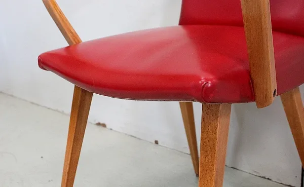 Fauteuil en Hêtre, goût Baumann – 1950 / 1960