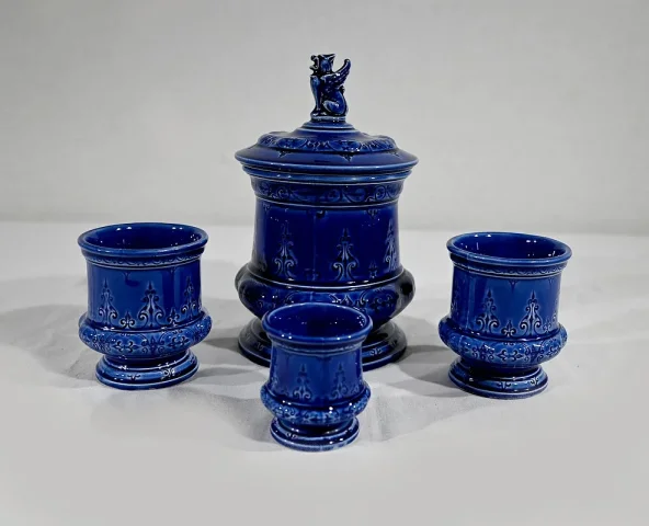 Rare Service 5 pièces en Faïence de Choisy-le-Roy, Hauttin Boulenger & Cie – Début XXe